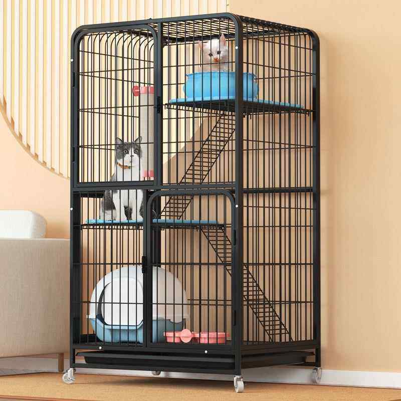 正品人三猫笼层特成大号猫别小墅家用猫笼猫笼带厕所的猫笼