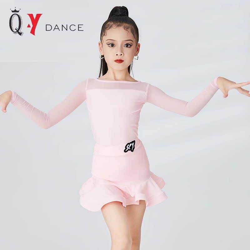 幼儿高档拉丁舞服2025新款春夏女童网红专业训练表演出服舞蹈套装