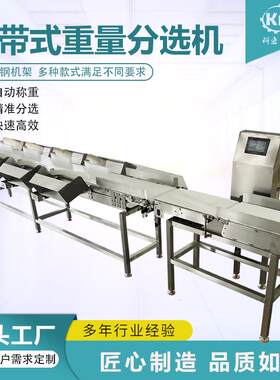 山东科宏皮带式分选机海鲜类鱿鱼鲳鱼智能分选八爪鱼重量分拣