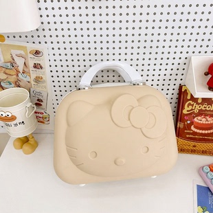 可爱猫咪手提化妆包女便携大容量旅行洗漱品收纳包可挂行李箱小型