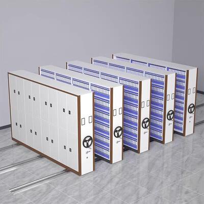 陕西密架档案000011室用密集柜摇式移动档案柜凭证柜资料专集架文