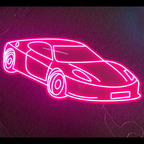 led霓虹灯发光字创意造型DIY亚克力霓虹灯车造型灯牌制作