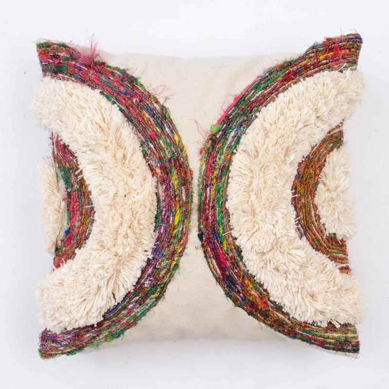 图涂|方圆印度进口手工编织流苏抱枕摩洛哥风酒店民宿软装饰品