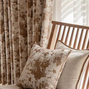 高克重法式中古风窗帘2025新品客厅卧室高级感雪尼尔复古窗帘布料