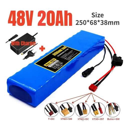 48V 13S2P  20Ah 18650大功率可充电锂离子电池组配54.6v充电器