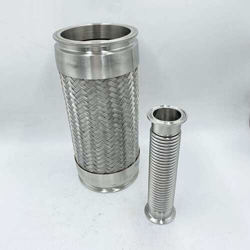 304不锈钢卡盘式波纹管卫生快速接头快装金属卡箍钢丝编织网软管