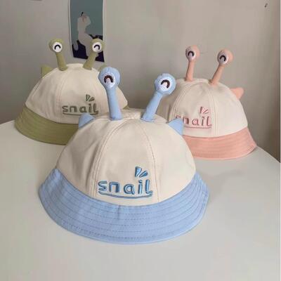 帽子女款2026新款女童宝宝帽子春季薄款渔夫帽男童防晒帽女童遮阳