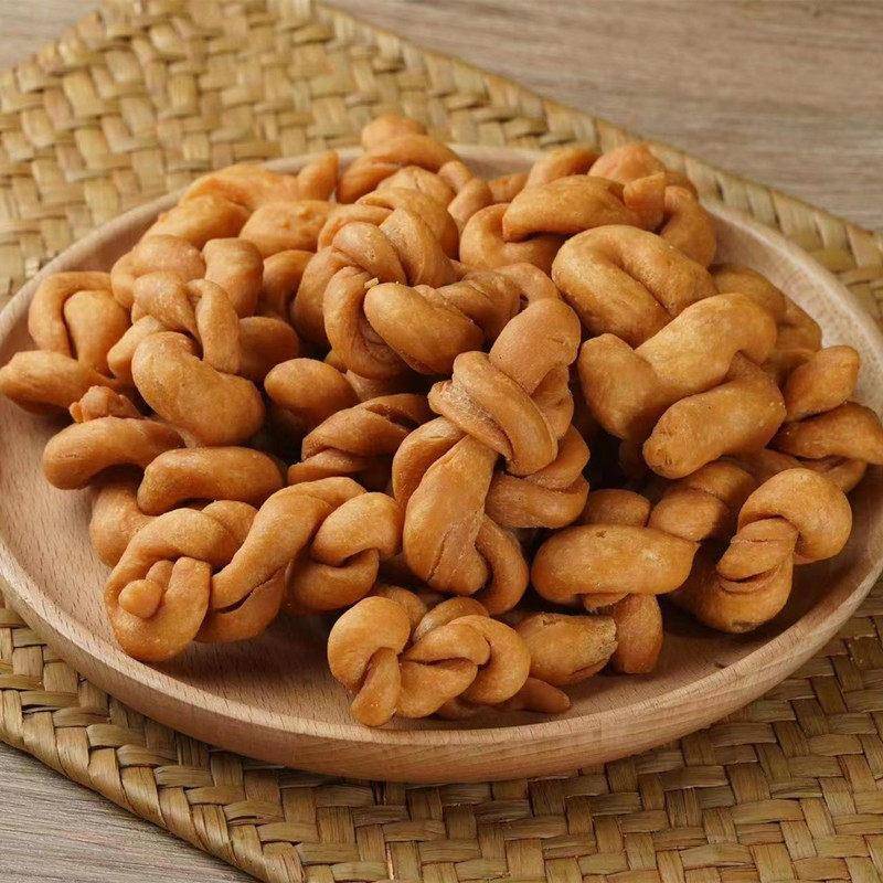 河源客家特产香脆咸麻花咸油索潮汕小吃传统饼干糕点茶点零食500g