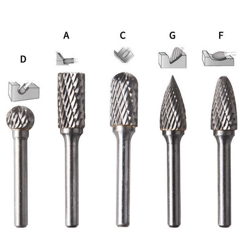 5支装双槽旋转锉刀打磨头6×10mm硬质合金钨钢磨头旋转锉铣刀,标准件/零部件/工业耗材,磨头,淘宝优惠券,粉丝福利购,淘宝优惠卷