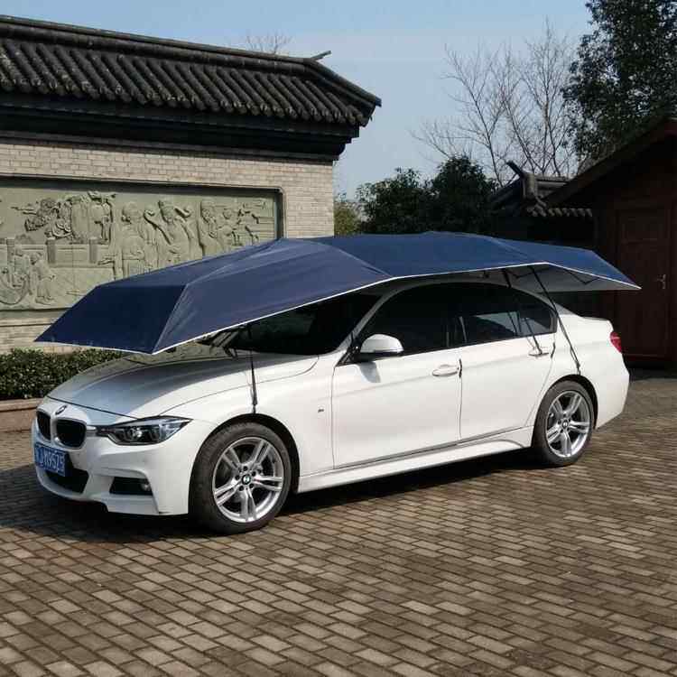 加大4.6米汽车遮阳伞全自动智能移动车篷防晒折叠隔热车棚车衣