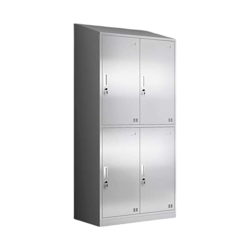 哈尔滨不锈钢食堂碗柜餐盘柜员工饭盒柜食堂碗柜多门多格带锁储物