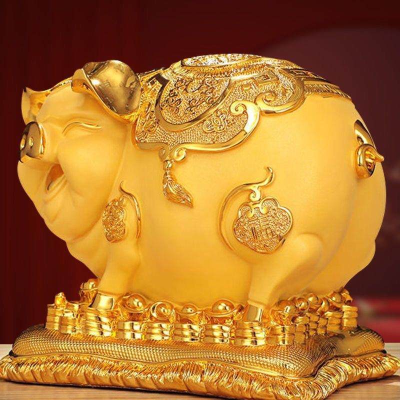 2025新款玄关摆件氛围感摆件金猪存钱罐招财大号儿童家用创意储蓄