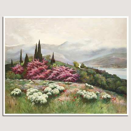 俄罗斯画家约瑟夫《Spring in Crimea》艺术衍生品 风景画挂画