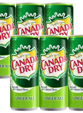 加拿大CANADA DRY 姜汁汽水干姜水生姜水330ml/罐进口碳酸饮料