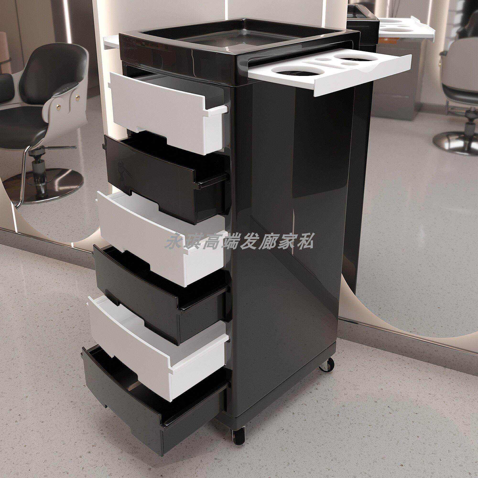 出口超大容量美容美发工具车发廊手推车理髲店专用烫染杠车工具柜
