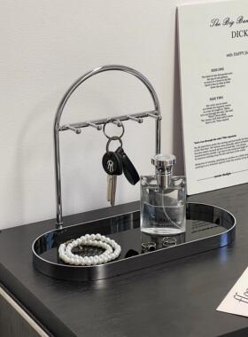 入户玄关进门口挂钥匙置物架鞋柜摆件桌面首饰戒指杂物收纳盒