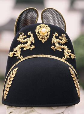 乌衣巷翼善冠明制汉服帽子男新郎帽锦衣卫飞鱼服配帽官帽皇帝龙帽
