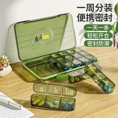 Pill Box Holder Weekly Medicine Storage Organizer Container