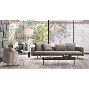 米洛缇皮艺沙发高档酒店大户型家具咖啡厅样板间设计师极简沙发