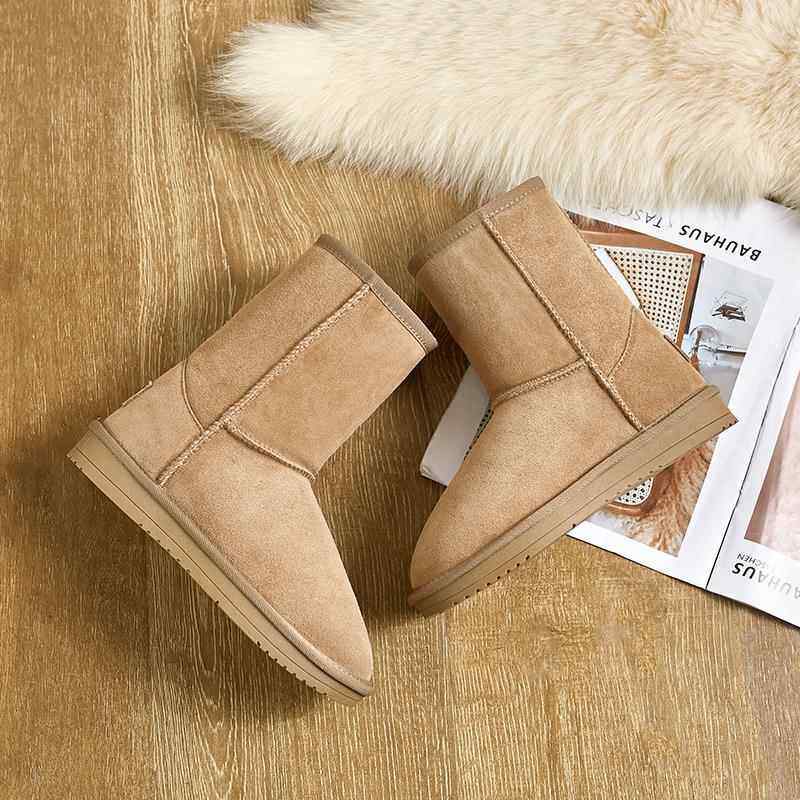 正品保暖筒增棉鞋女冬加绒雪地4靴女中202冬季新款韩版百搭内高短