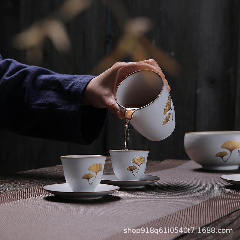 茶具套装汝窑房地产礼品功夫创意小茶洗大套组厂家直供商务礼赠