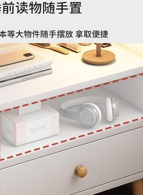 收床头柜OSB置物架现实代简约床边柜家用卧室小出租型房纳柜储物