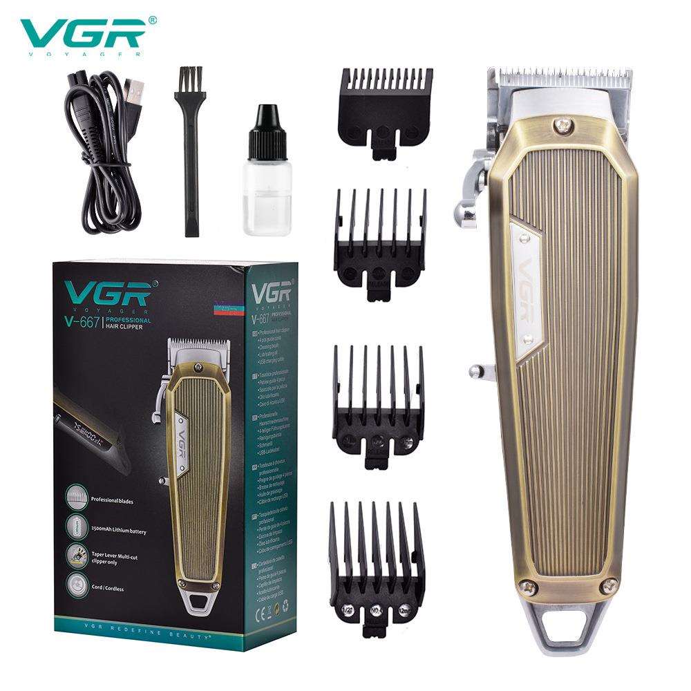 VGR667新品金属理发器液晶数显大功率理发剪发廊专业油头电理发器