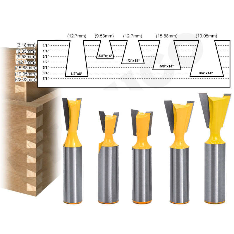 优利可钨钢1/2柄硬质合金燕尾刀洗子口荀刀木工铣刀木工工具大全