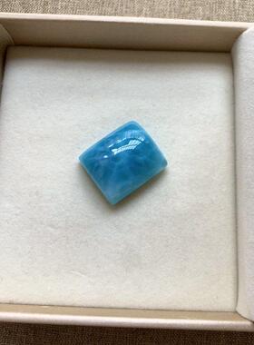 海纹石方牌吊坠拉利玛裸石无事牌项坠锁骨链坠挂件22.5*19.3*10.5