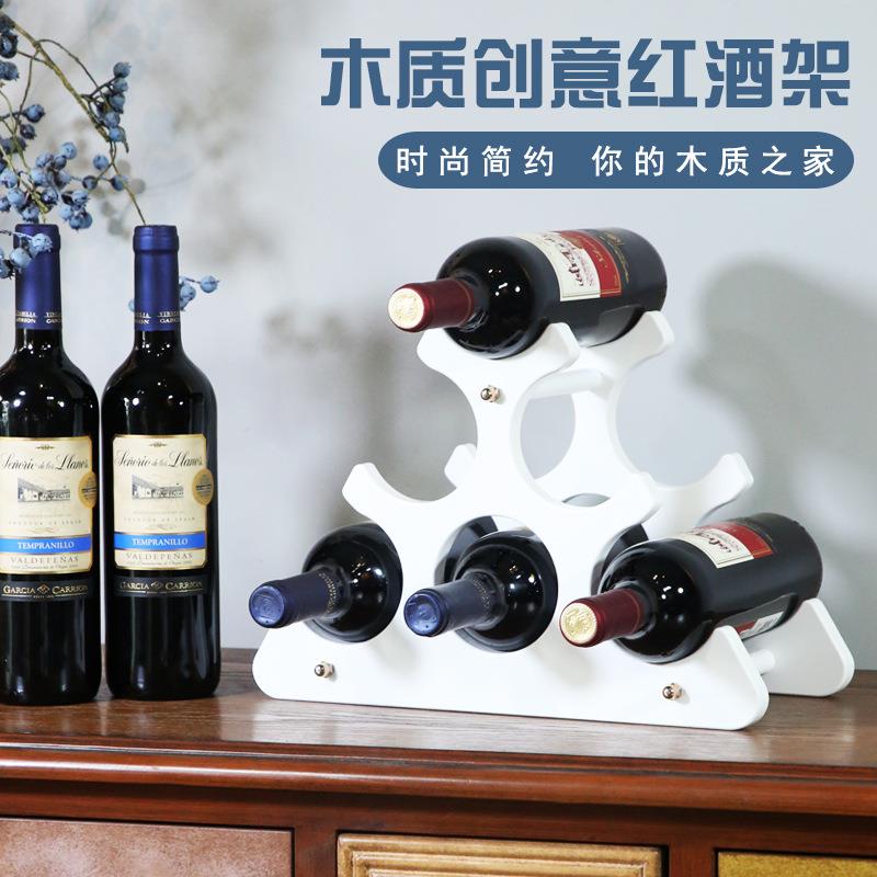 创红意酒架摆架件欧式葡萄酒架木质家用摆饰酒柜展红示架Bs-1000