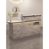 收银台美容院店铺柜台超市收银台简约现代烤漆吧台商用前台接待台