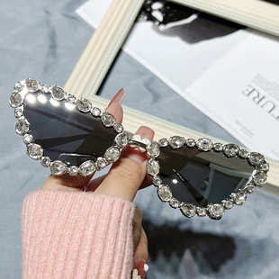 Luxury Brand Diamond Sunglasses Women Cat Eye Retro Sun Glas