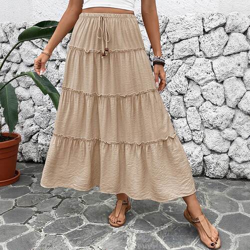 Elastic skirt, half body skirt, spliced umbrella skirt,