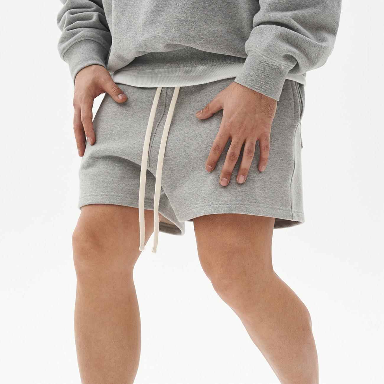 drawstring color shorts trend split sports street solid