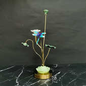 饰品 创意现代电视柜玄关装 新中式 轻奢荷花高端客厅卧室摆件个性