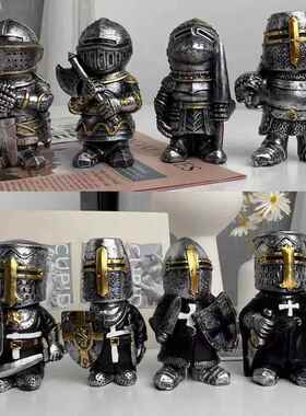 直销新款新款美式创意侏儒守卫骑士客厅花园摆件场地布置装饰树脂