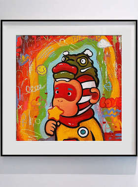 AOCA 陈建周版画 桌面摆台小画摆件画礼物礼品画潮流挂画小装饰画