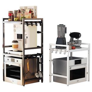 厨房多功能微波炉置物架多层带储物可伸缩台面电饭锅烤箱储物架