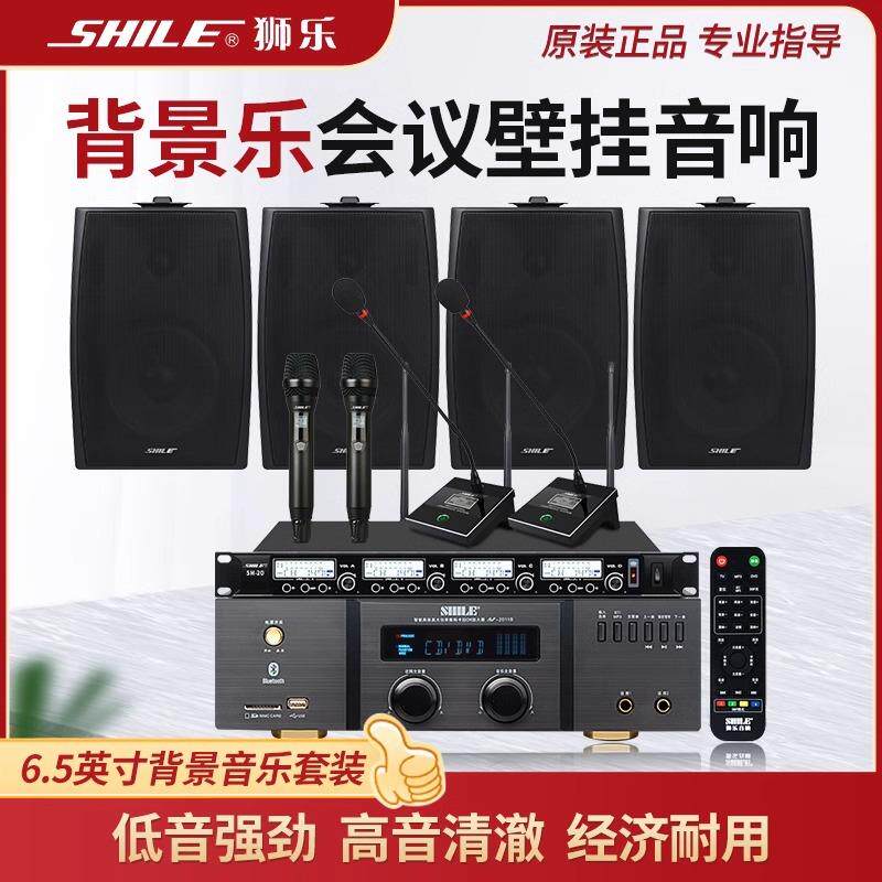 狮乐BX102/BX105/2011B壁挂式会议音响套装功放音箱专用带功放