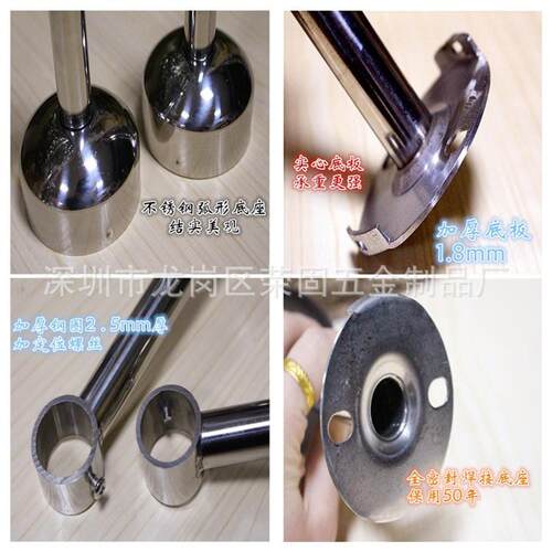 直销新款生产不锈钢带盖加厚吊座阳台固定晾衣杆吊顶座暗装吊通晾