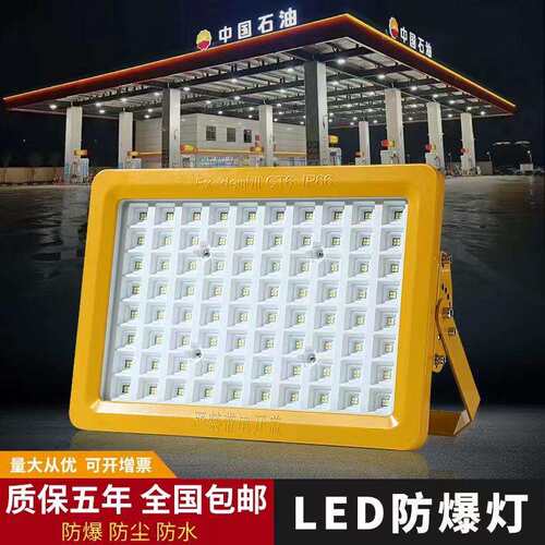 LED防爆灯加油站罩棚粮仓专用户外投射灯工业厂房工矿灯车间投泛