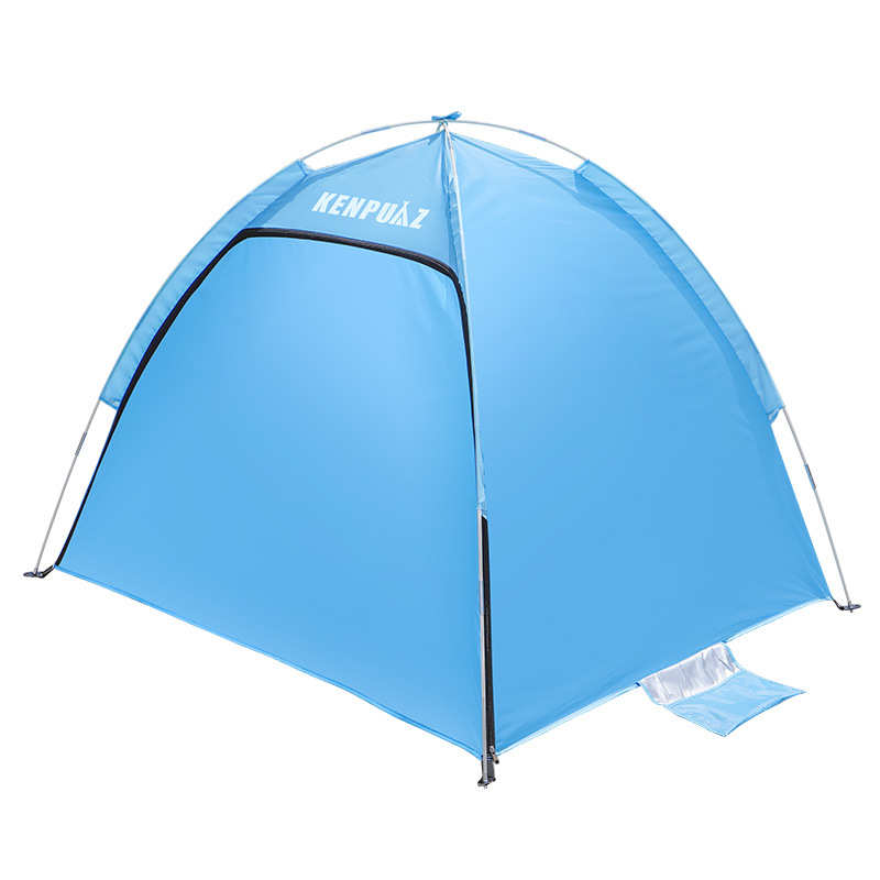 单层露营户外沙滩帐篷公园野餐防晒防雨徒步加厚休闲交叉杆帐篷