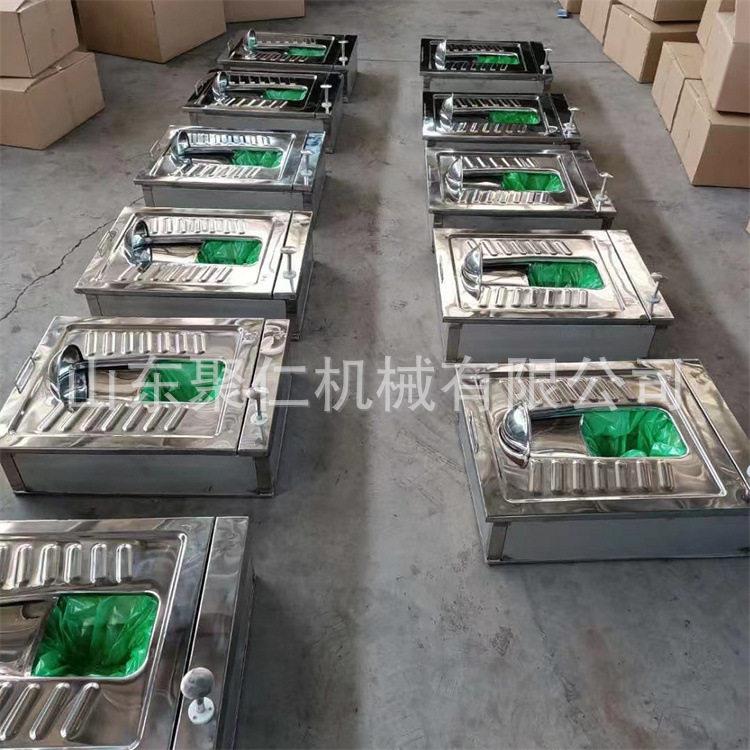 集便器不锈钢蹲便器免冲水机械脚踩旱厕矿用可移动配打包袋集便器