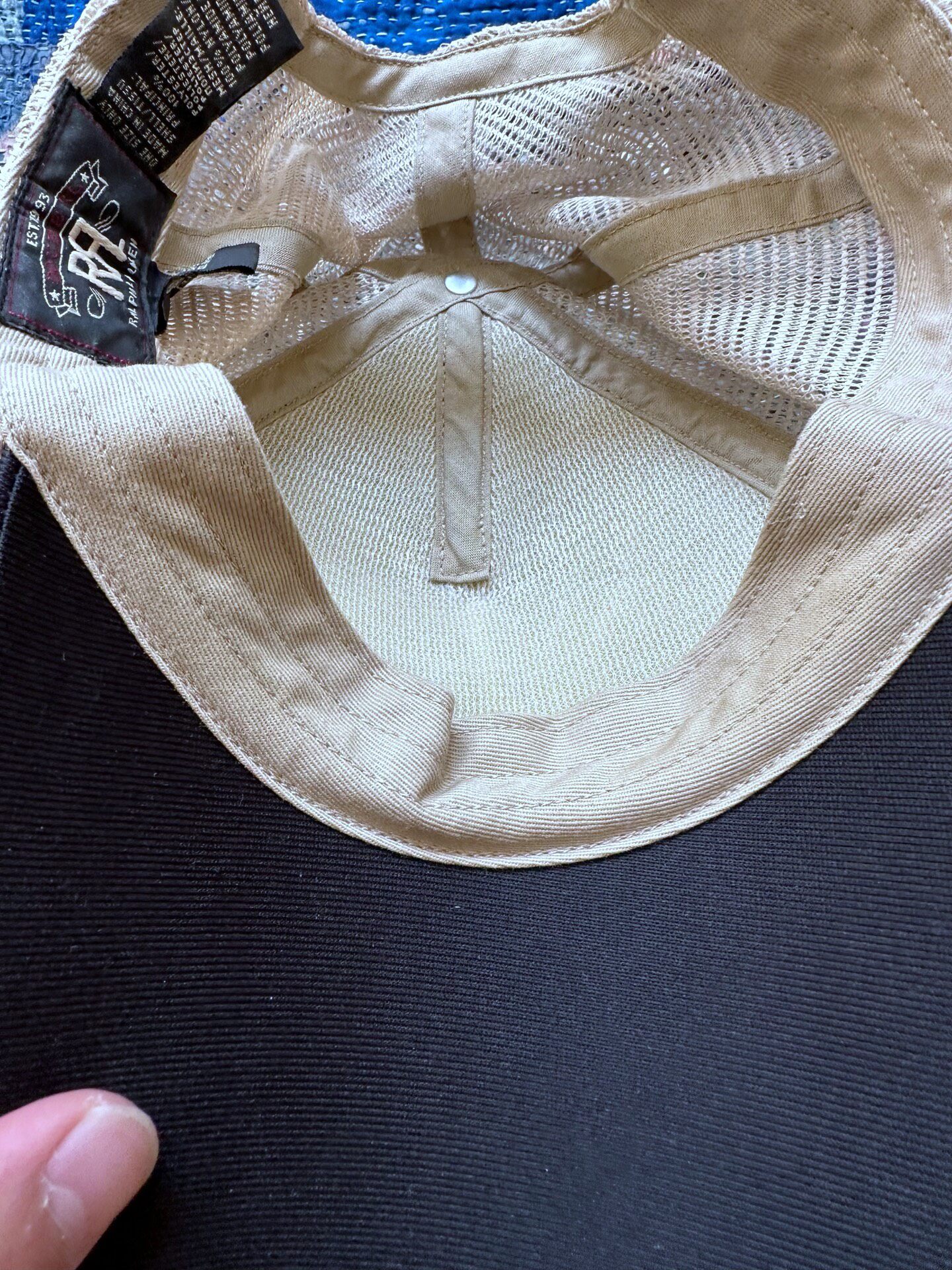 RRL Mesh Back Baseball Cap — front