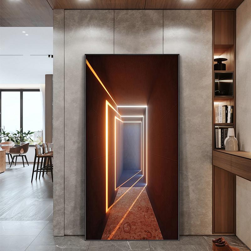 走廊玄关装饰画现代简约轻奢大气过道抽象壁画延展空间感客厅挂画