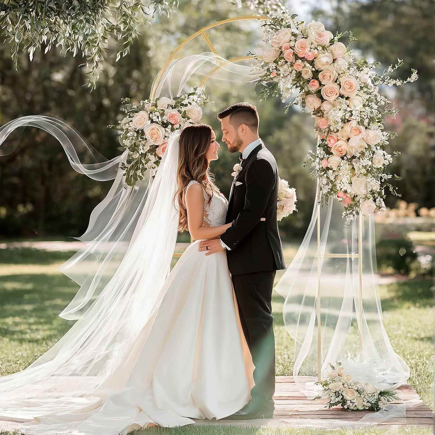 新款婚庆道具铁艺拱门婚礼舞台礼堂背景拱门架子拱形装饰花架制定