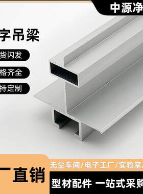 净化铝型材中字T型吊梁彩钢板2052中字暗梁吊顶铝合金板辅材全铝