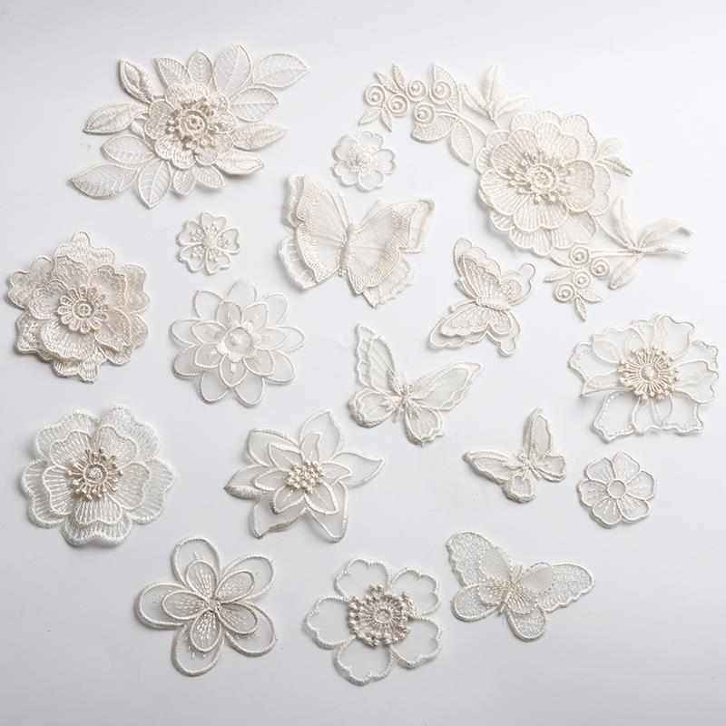 米白蕾丝花朵图案布贴羽绒服破洞修补贴花免烫免缝刺绣电脑赵之孙,居家布艺,布贴,淘宝优惠券,粉丝福利购,淘宝优惠卷