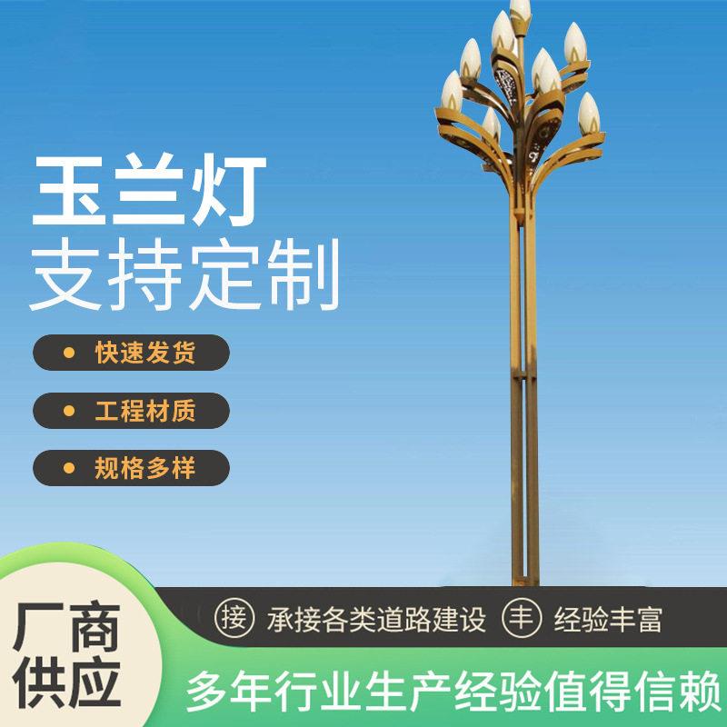 玉兰灯10米8叉9火厂家直销LED路灯市政广场玉兰灯户外道路厂家批