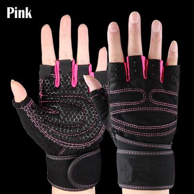 Men Weight Lifting Gym Gloves Training Fitness Wrist Wrap